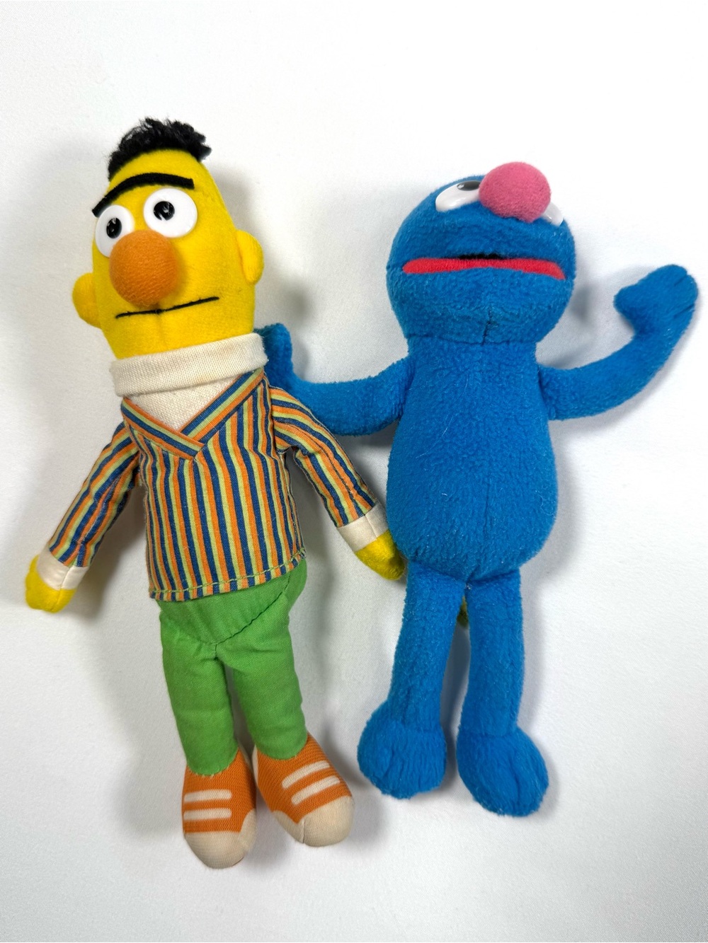 VINTAGE SESAME STREET Bert Grover Plush Lot Small Plush Dolls 1990s Y2K Retro